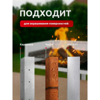 Аэрозольная эмаль REF термостойкая 250C, цвет белый, объем 520 мл R 1400