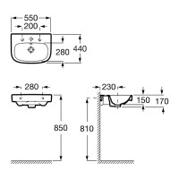 Раковина Roca Debba 550х440 32799500Y Производство Тосно 00000046838 732799500Y