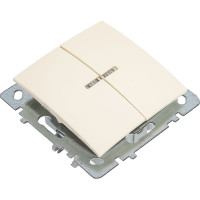 Выключатель Nilson 2-кл. СУ с подсветкой, TOURAN-ALEGRA-THOR, кремовый 24120404