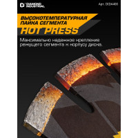 Диск алмазный сегментный по асфальту (400х25.4 мм) Diamond Industrial DIDA400