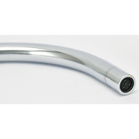 Латунный смеситель для мойки Eleanti одноручный, бежевый/хром, картридж 35 мм, крепеж гайка 0402.476