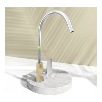 Латунный смеситель для мойки Eleanti одноручный, бежевый/хром, картридж 35 мм, крепеж гайка 0402.476