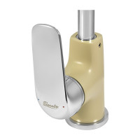 Латунный смеситель для мойки Eleanti одноручный, бежевый/хром, картридж 35 мм, крепеж гайка 0402.476