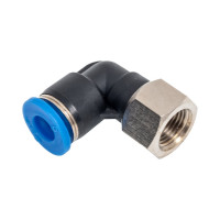 Фитинг цанговый угловой с внутренней резьбой 1/8F для трубки диаметром 6 мм SHPI PLF 06-R01