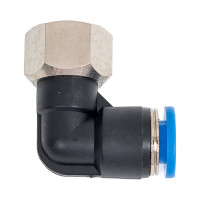 Фитинг цанговый угловой с внутренней резьбой 1/8F для трубки диаметром 6 мм SHPI PLF 06-R01