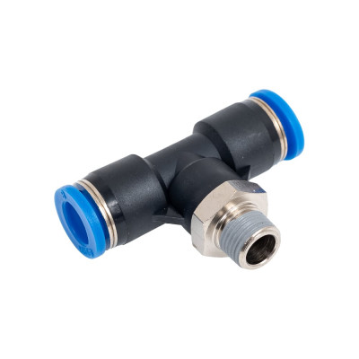 Тройник цанговый T-образный с наружной резьбой (8 мм; 1/8M) SHPI PT 08-R01