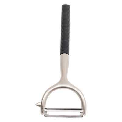 Овощечистка Mallony ELETTO с горизонтальным лезвием, сплав цинка никелированный ABS пластик ручка 004190