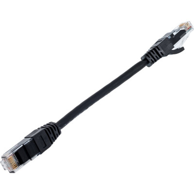 Шнур NIKOMAX U/UTP 4 пары, категория 5e, 7х0,205мм, черный, 0,15м NMC-PC4UD55B-001-C-BK