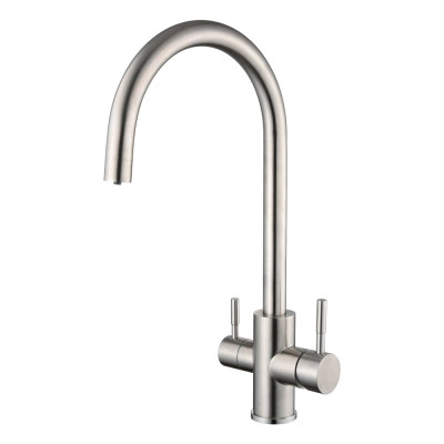 Смеситель для кухни Olive's с каналом для питьевой нержавеющая сталь BALEAR 13445BL