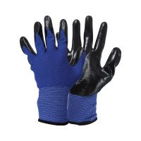 Хозяйственные перчатки с нитриловым покрытием Park EL-N126, размер 9/L, цвет синий/черный, 001058