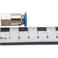 Фитинг цанговый прямой с внутренней резьбой 1/8F для трубки диаметром 8 мм SHPI PCF 08-R01