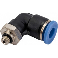 Фитинг цанговый угловой с наружной резьбой M5x0.8 для трубки диаметром 6 мм SHPI PL 06-M5