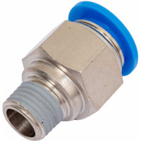 Фитинг цанговый прямой с наружной резьбой 1/4M для трубки диаметром 12 мм SHPI PC 12-R02