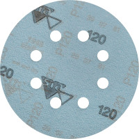 Круг шлифовальный на липучке siaflex 1948 (5+1 шт; 125 мм; 8 отверстий; P120) sia Abrasives sf6-125-8-120