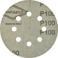 Круг шлифовальный на липучке PAPER GOLD (5 шт; 125 мм; 8 отверстий; P100) NAPOLEON npg5-125-8-100