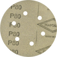 Круг шлифовальный на липучке PAPER GOLD (5 шт; 150 мм; 6 отверстий; P80) NAPOLEON npg5-150-6-080