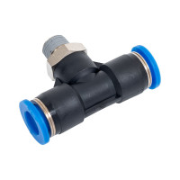 Тройник цанговый T-образный с наружной резьбой (8 мм; 1/8M) SHPI PT 08-R01