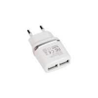 Зарядное устройство Hoco 12 Вт, 2.4 А, 2хUSB, C12, белый 6957531047759