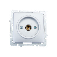 Механизм розетки NILSON 1СП тв проходной серебро Touran/Alegra metallic 24130428