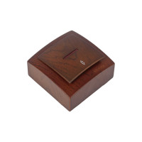 Выключатель NILSON 1ОП проходной с подсветкой орех Themis wood 26271008