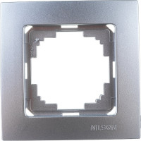 Рамка NILSON одноместная серебро Touran metallic 24130091