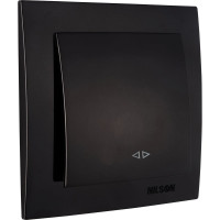 Механизм выключателя NILSON 1СП крестообразный черный Touran/Alegra metallic 24220410