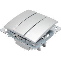Механизм выключателя NILSON 3СП серебро Touran/Alegra metallic 24130466