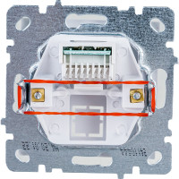 Компьютерная розетка Nilson 1-местн. СУ RJ45 CAT5 , TOURAN-ALEGRA-THOR, белый 24110444