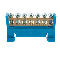 Нулевая шина DORI на дин-рейку 7 отв. 41160