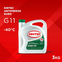Антифриз Обнинскоргсинтез Sintec Euro зеленый, G11, 3 кг 990465