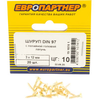 Шуруп с потайной головкой ЕВРОПАРТНЕР DIN 7997 лат. 3х12 20шт. 15 1074 1