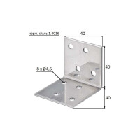 Уголок ALBERTS нержавеющая сталь, 40х40х40х2 мм 361020