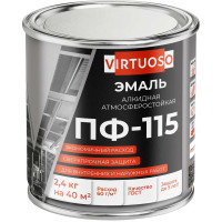 Эмаль VIRTUOSO ПФ-115 ГОСТ коричневая 2,4 кг RAL-8016 11588460