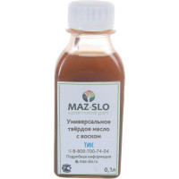 Твёрдое универсальное масло с воском MAZ-SLO цвет Тик 100 мл 8062505