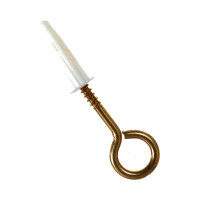 Петля-шуруп ЕВРОПАРТНЕР латунир. L30 x d5 x O14 в компл. c дюбелем MULTI 8x32 4 шт. MP 318 17