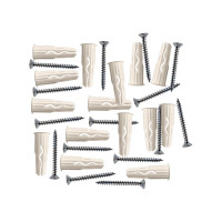 Шуруп ЕВРОПАРТНЕР Zn 4,0х25 в компл. c дюбелем MULTI 6x25 16шт. MP 401 17