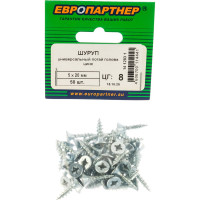 Шуруп универс. с пот. гол. ЕВРОПАРТНЕР Zn 5 х 20 50 шт. 14 1283 1