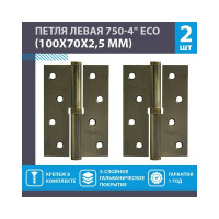 Петля НОРА-М ЕСО 750-4"-FHP-ECO брон.покр. левая 100х70х2,5 15440