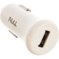 Автомобильное зарядное устройство TFN 1 А, кабель 8pin, белый -CC1U1ALIGWH