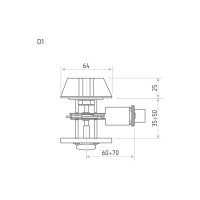 Врезной замок НОРА-М D1 ст.медь кл./фикс. 8942