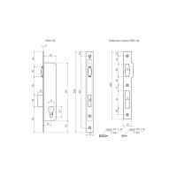 Корпус замка НОРА-М КЗВУ-116 хром 12673
