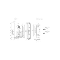 Корпус замка НОРА-М КЗВ-118 латунь полир. 7737