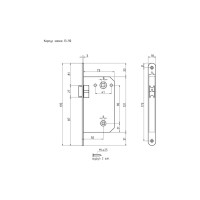 Корпус замка НОРА-М 13-90 мм старая бронза, под фиксатор 8556