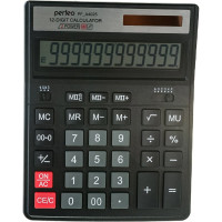 Бухгалтерский калькулятор Perfeo PF A4025 12-разрядный, черный 30011241