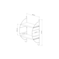 Полка для дома TEKNO-TEL  дерево, черный MG502