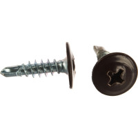 Саморезы с пресс-шайбой Госкреп сверло, 4.2х16 мм, коричневые, RAL8017, 35 шт. 1-0017440