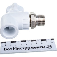 Шаровый кран для радиатора КРОСС PPRC с американкой, угловой, 25-3/4 НР 60156