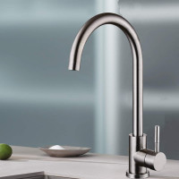 Смеситель для кухни Olive's BALEAR нержавеющая сталь 13435-1BL