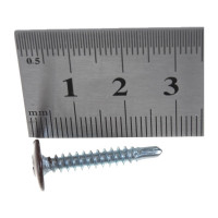 Саморезы с пресс-шайбой Госкреп со сверлом 4,2х25мм коричневые RAL8017 20 шт., подвес 1-0017530