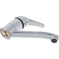 Смеситель для умывальника/кухни RUSH Corsica с укороченным, поворотным изливом, хром CO4240-26